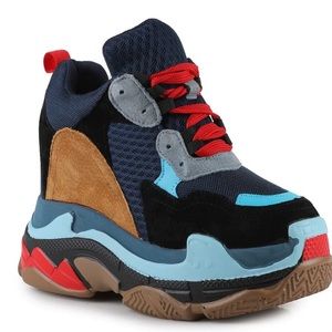 ANTHONY WANG PLATFORM SNEAKERS BLUEBERRY (Runs half size small) New